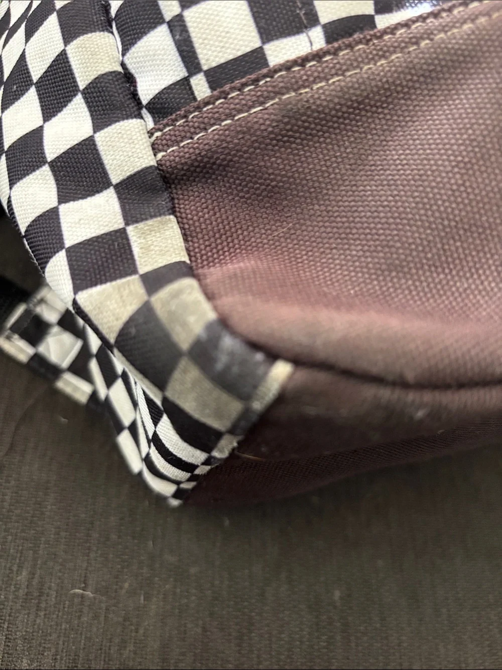 Vans Black & White Checkerboard Canvas Backpack